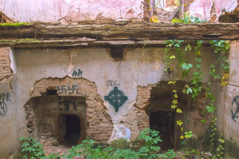 Cadeia histórica abandonada foto de stock Cadeia histórica abandonada foto de stock