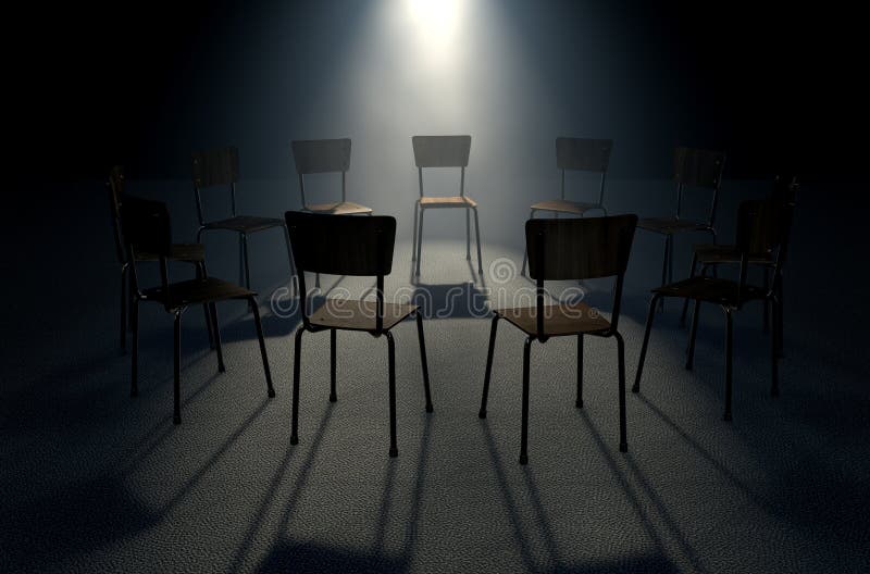 Cadeiras para Terapia de Grupo imagens de stock