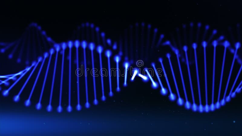 Cadena animada de la DNA en 4K