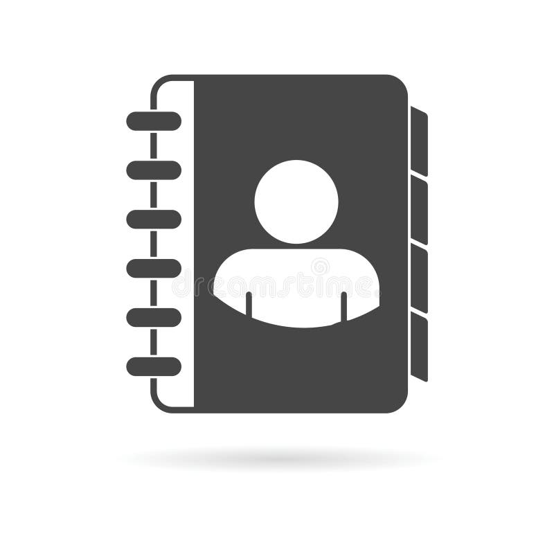 Caderno, endereço, ícone da lista telefônica ilustração royalty free Caderno, endereço, ícone da lista telefônica ilustração royalty free