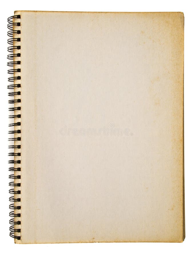 Caderno velho aberto