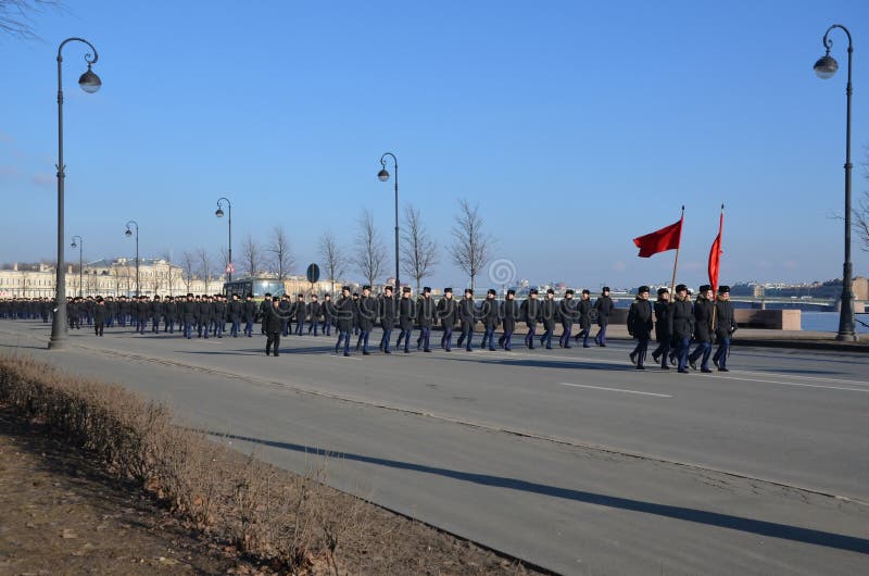 Cadets de l'école de marine de Nakhimov image stock Cadets de l'école de marine de Nakhimov image stock
