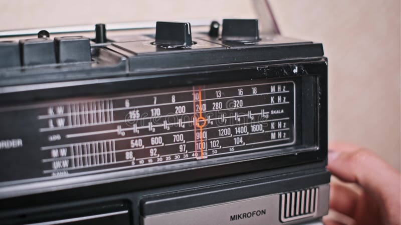 Cadran radio boombox vintage banque de vidéos