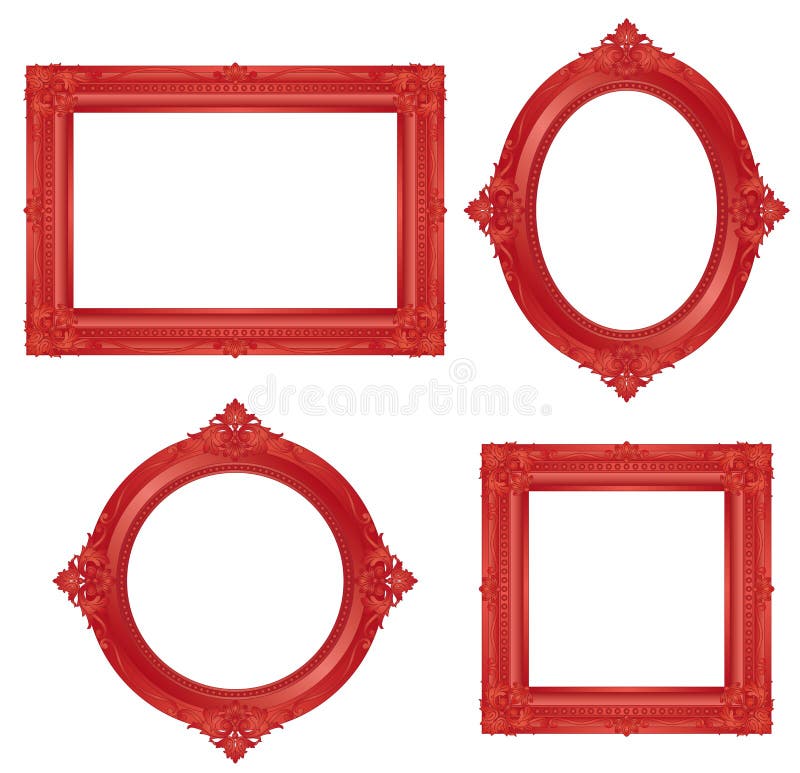 Cadre antique rouge vecteur prêt d'image d'illustrations de téléchargement illustration stock Cadre antique rouge vecteur prêt d'image d'illustrations de téléchargement illustration stock
