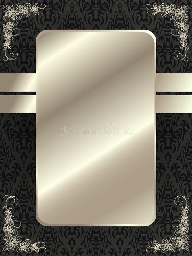 Cadre argenté avec les éléments floraux 11 illustration libre de droits Cadre argenté avec les éléments floraux 11 illustration libre de droits