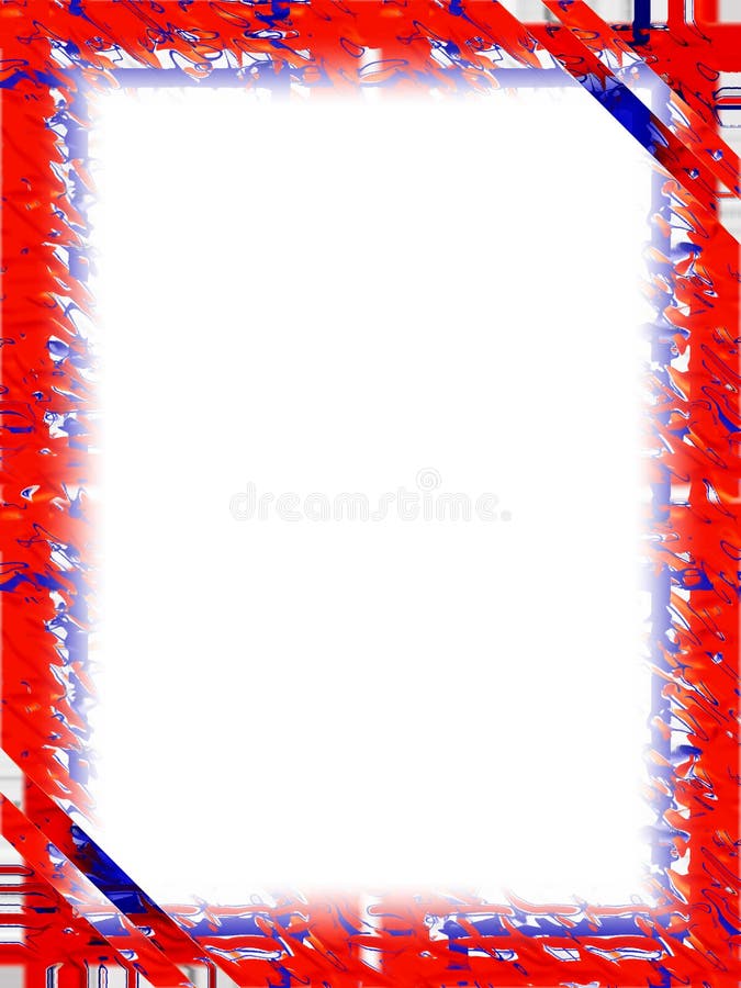 Cadre Bleu blanc rouge illustration stock. Illustration du induit 24919