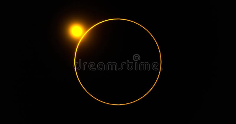 Cadre circulaire éclipse avec boule dorée illustration libre de droits