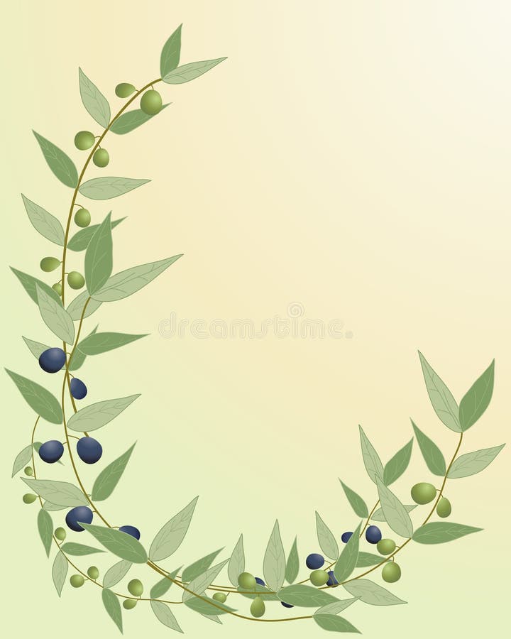 Cadre De Branches D'olivier, Plantes Succulentes Dispersées