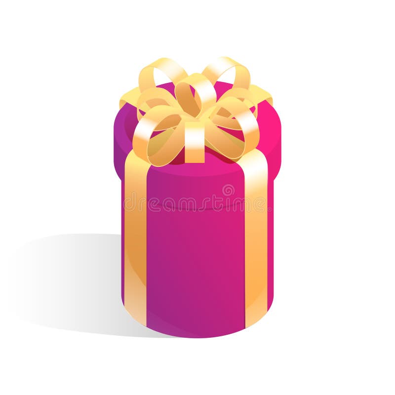 Cadre de cadeau rond Icône isométrique de vecteur d'isolement sur le fond blanc illustration de vecteur Cadre de cadeau rond Icône isométrique de vecteur d'isolement sur le fond blanc illustration de vecteur