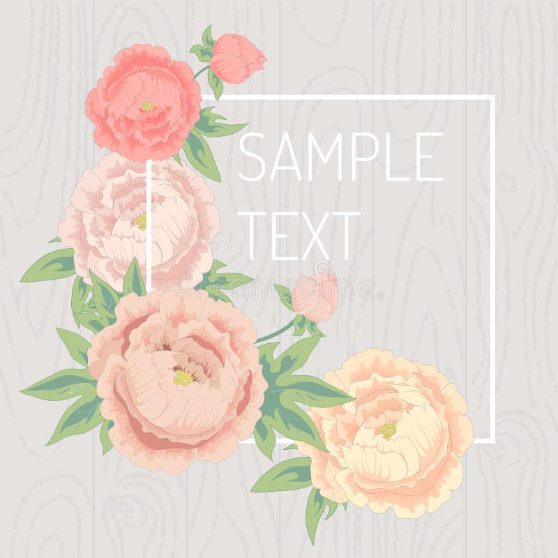 Cadre de fleur au-dessus de fond en bois Illustration de vecteur illustration stock Cadre de fleur au-dessus de fond en bois Illustration de vecteur illustration stock