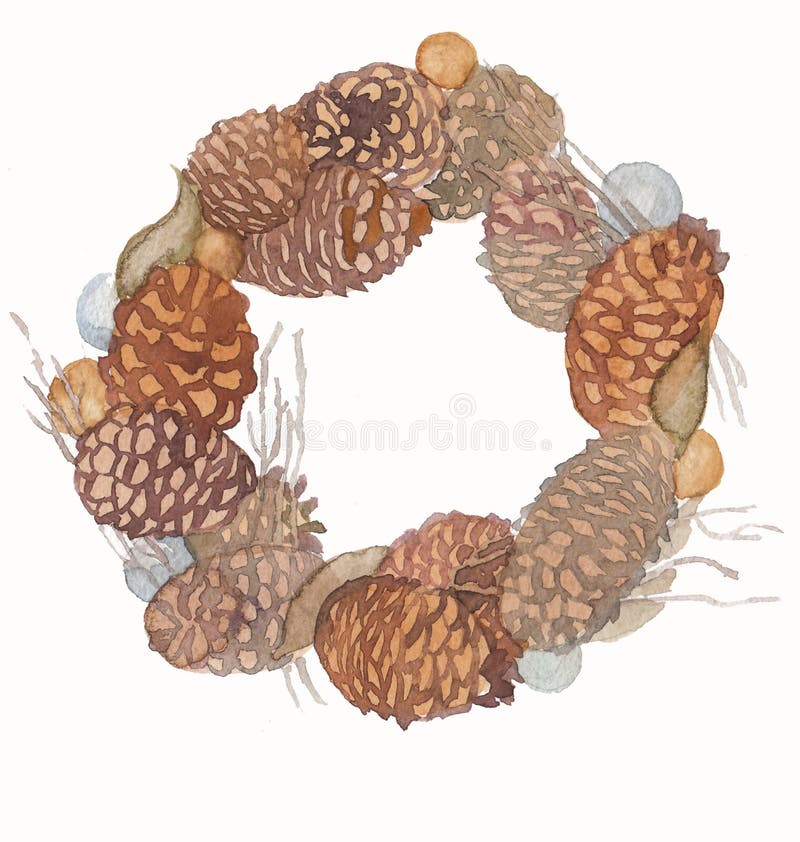 Cadre de guirlande de Noël d'aquarelle d'isolement sur le fond blanc illustration de vecteur Cadre de guirlande de Noël d'aquarelle d'isolement sur le fond blanc illustration de vecteur