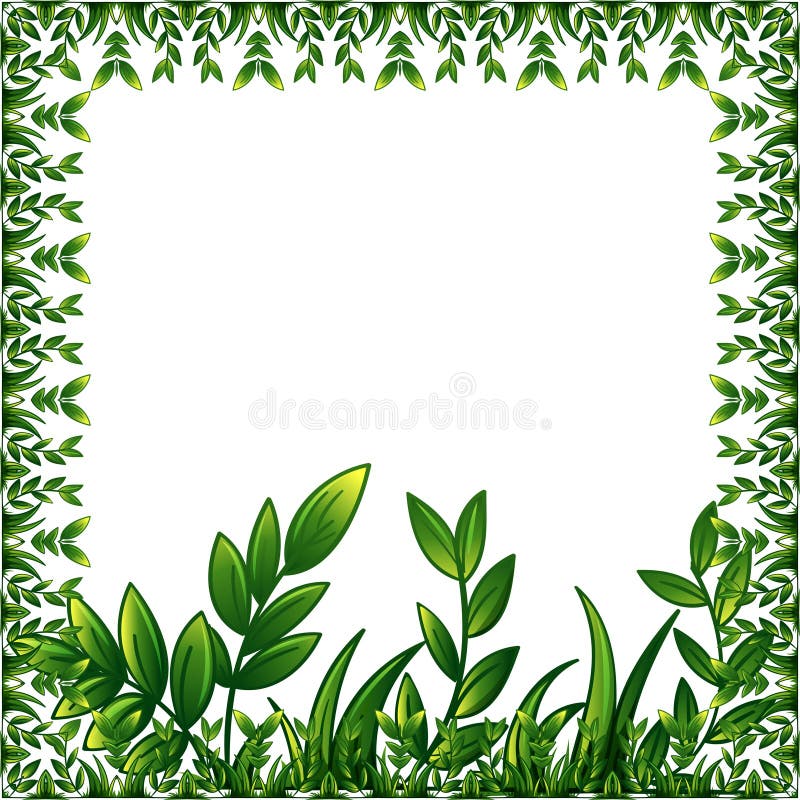 Cadre de plantes vertes avec l'ornement décoratif illustration stock Cadre de plantes vertes avec l'ornement décoratif illustration stock