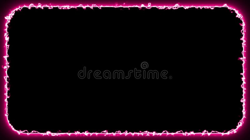 Cadre de rectangle rougeoyant éclair de néon rose sommaires illustration stock