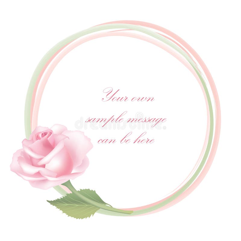 Cadre de Rose de fleur d'isolement. Décor floral. illustration stock Cadre de Rose de fleur d'isolement. Décor floral. illustration stock