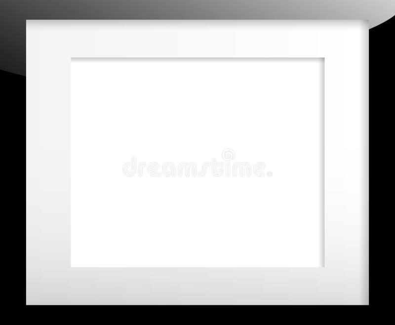 Cadre photo noir avec passe-partout illustration stock