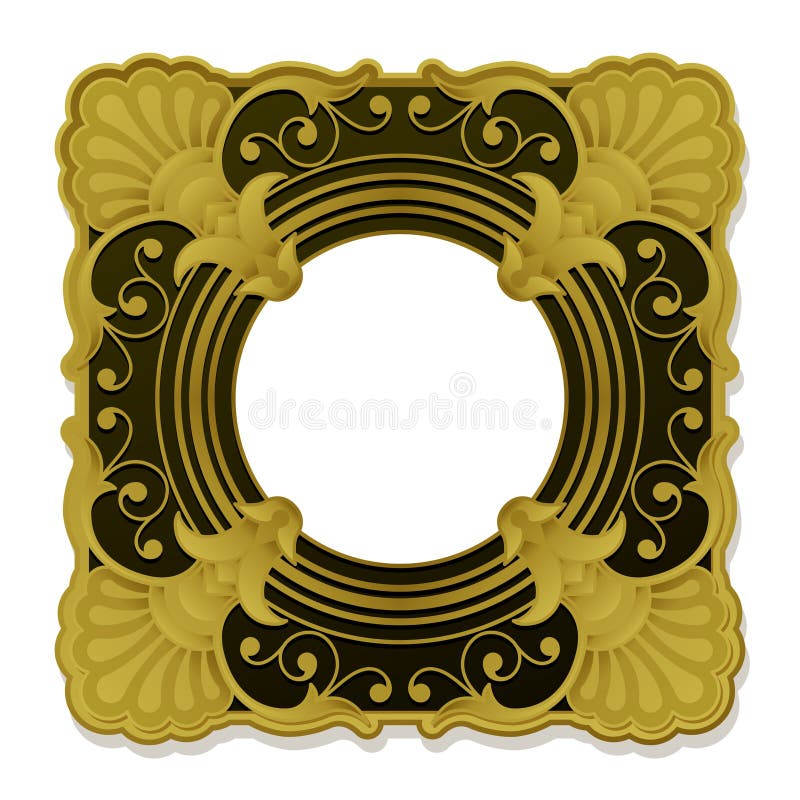 Cadre de tableau ornemental d'or de cru illustration stock Cadre de tableau ornemental d'or de cru illustration stock