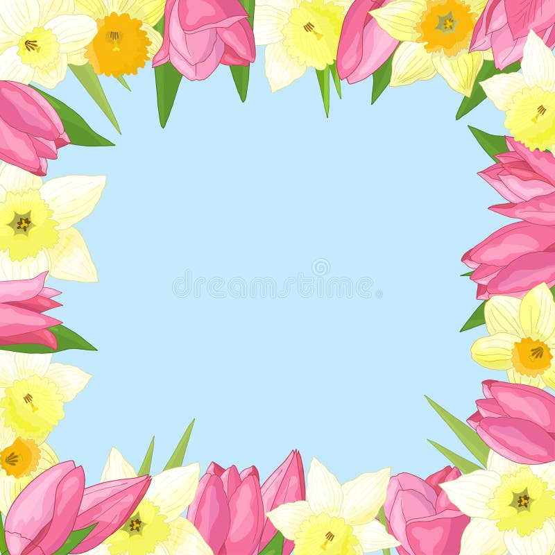 Cadre de vecteur des fleurs de ressort illustration de vecteur Cadre de vecteur des fleurs de ressort illustration de vecteur