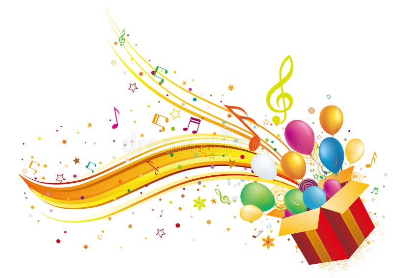 cadre et musique de cadeau de vacances illustration stock cadre et musique de cadeau de vacances illustration stock