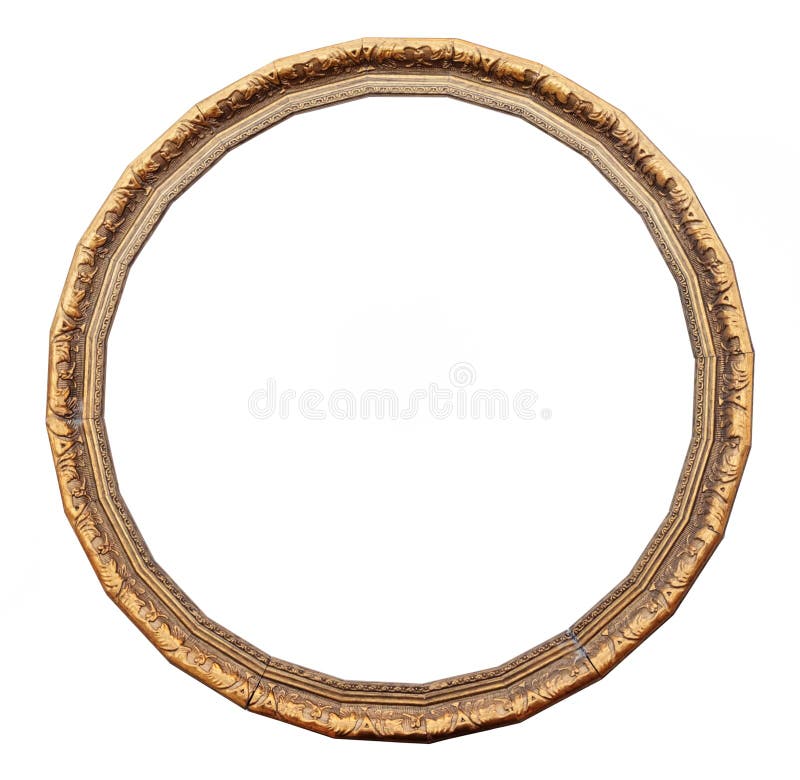 Cadre rond d'or de vintage photos stock Cadre rond d'or de vintage photos stock