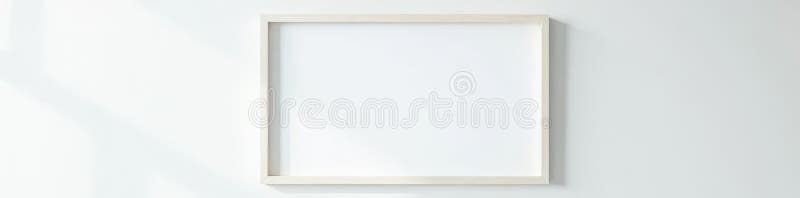 Cadru alb alb din lemn pe perete alb Decor pentru acasă minimalist vector illustration
