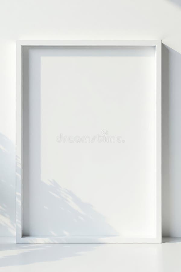 Cadru alb minimalist curat pe lumina alb a imaginii în fundal vector illustration