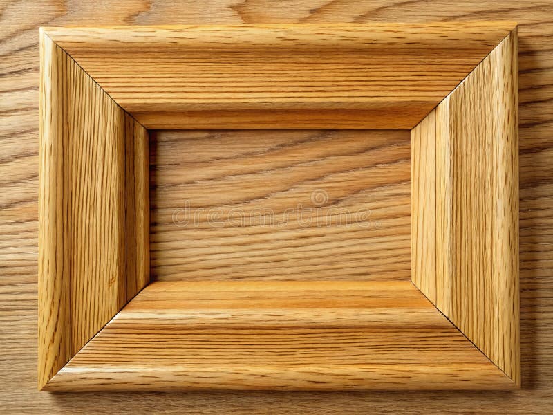 Cadru cu lemn de stejar cu lumină rustică, o imagine detaliată a talismaniei pentru decorarea caselor stock illustration