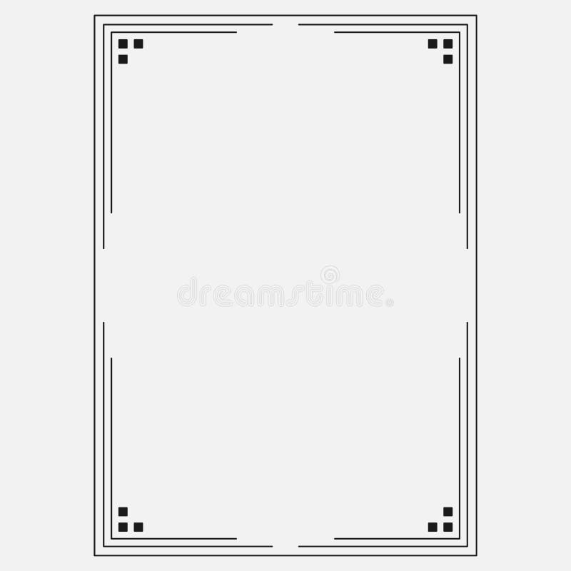 Cadru decorativ decorativ cu pictogramă întunecată vector illustration