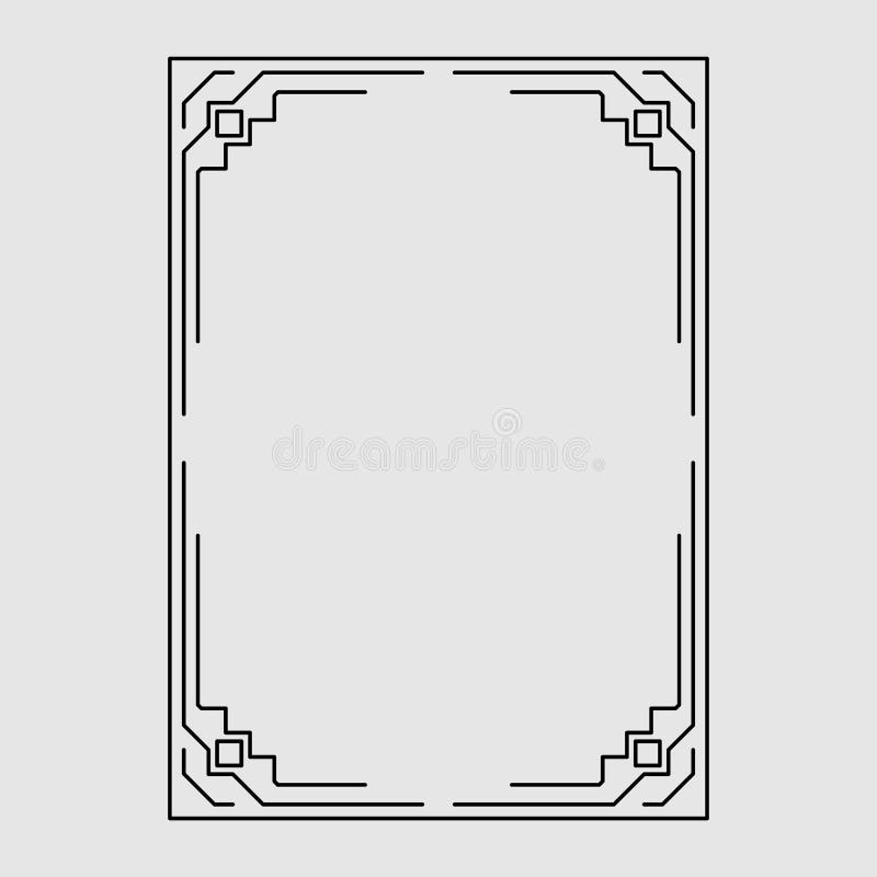 Cadru decorativ decorativ cu pictogramă întunecată royalty free illustration