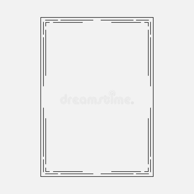 Cadru decorativ decorativ cu pictogramă întunecată vector illustration