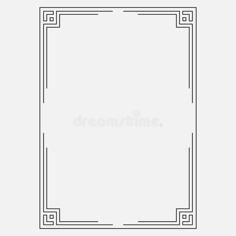 Cadru decorativ decorativ cu pictogramă întunecată vector illustration