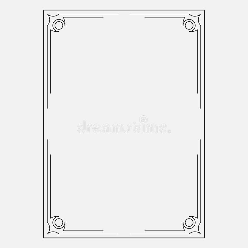 Cadru decorativ decorativ cu pictogramă întunecată royalty free illustration