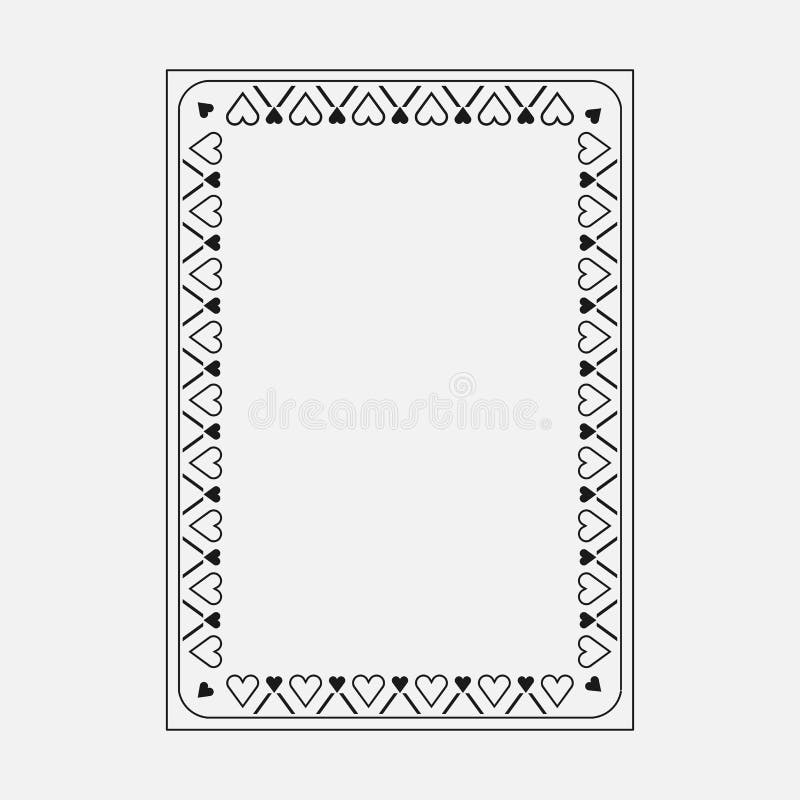 Cadru decorativ decorativ cu pictogramă întunecată stock illustration