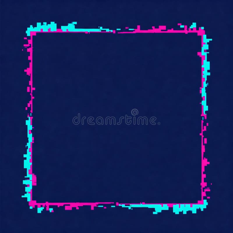 Cadru pixelat inspirat de tehnologie stock illustration