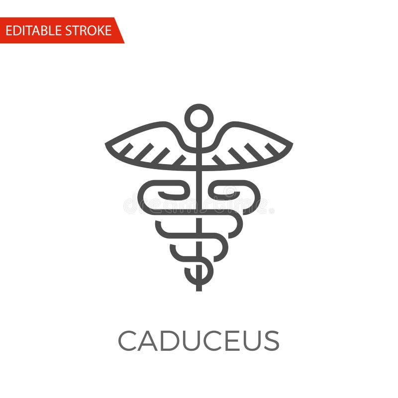 Caduceusvektorsymbol royaltyfri illustrationer Caduceusvektorsymbol royaltyfri illustrationer