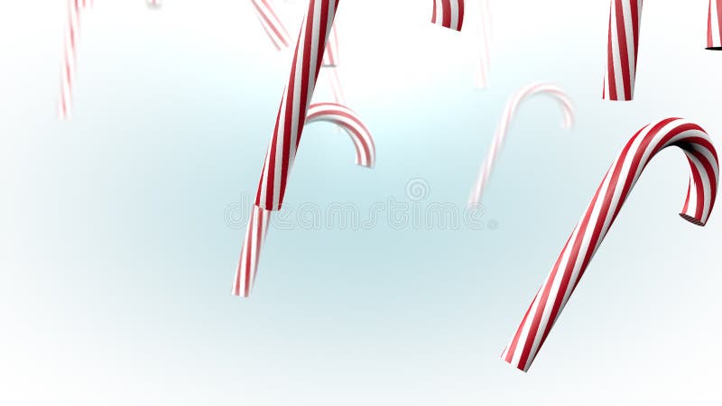 Caduta dei bastoncini di zucchero di Natale
