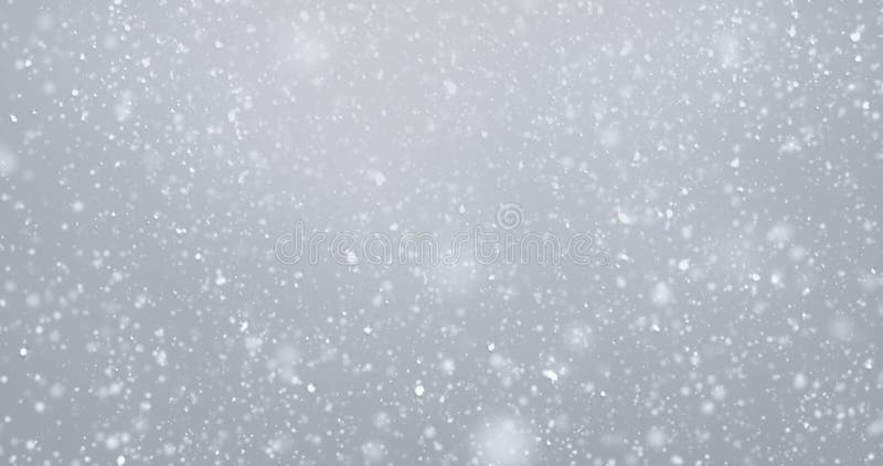 Caduta della neve fiocchi di neve isolati sopra la luce di nevicata bianca. fiocchi di neve in caduta con effetto bokech e brillan
