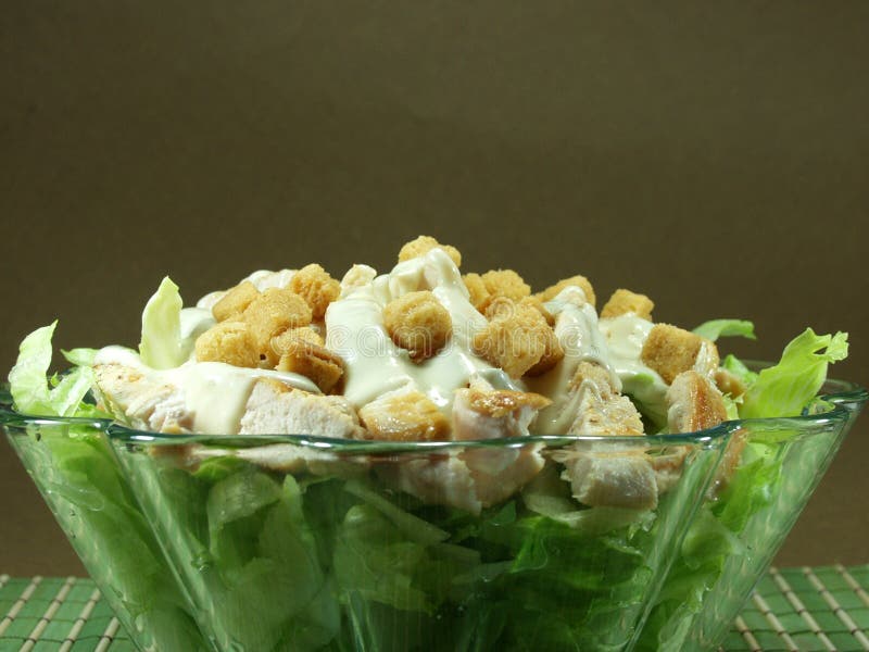 Caesar salad stock photo. Image of diet, croutons, lunch 1000512