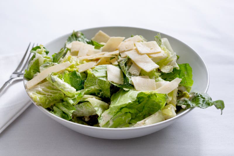 Bowl of Caesar Salad stock image. Image of cheese, cookery 5576629