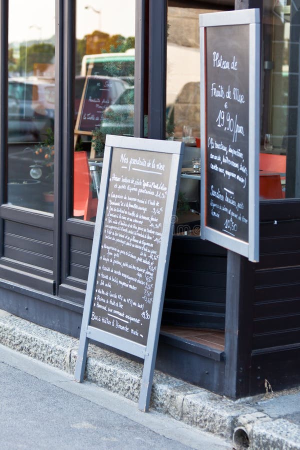 Cafe Blackboards stock photo. Image of announcement, building 27855292