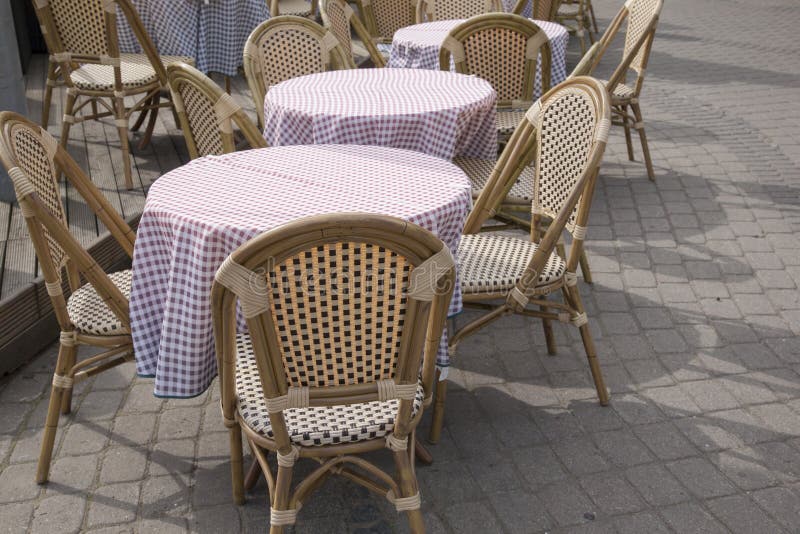 Cafe Chairs and Table, Paris, France Stock Image Image of france