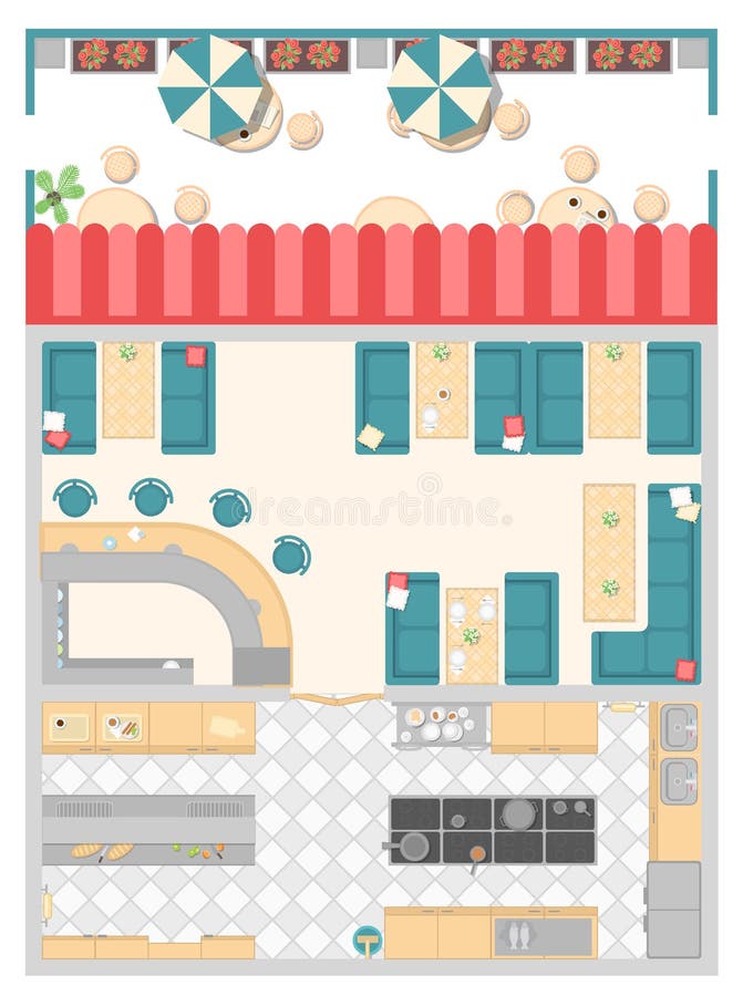 Cafe Bar Restaurant Floor Plan Stock Illustrations 40 Cafe Bar