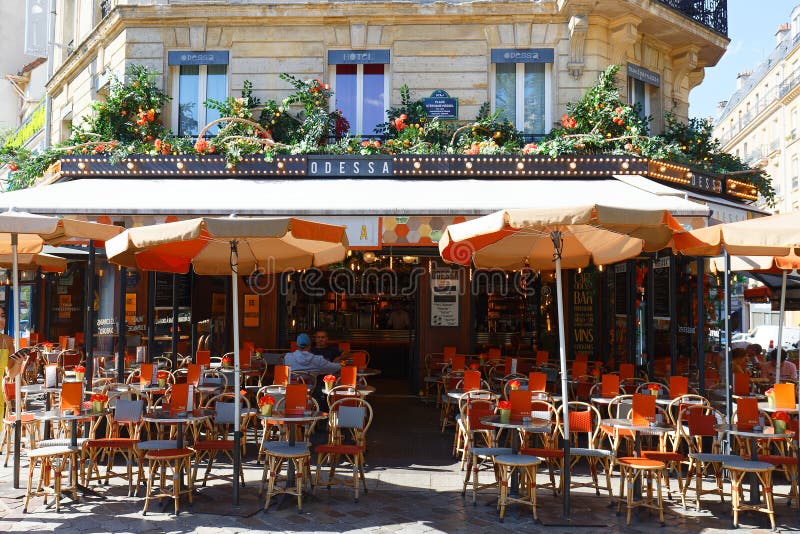 Cafe Odessa in the Montparnasse, Quarter Near the Gare Montparnasse ...