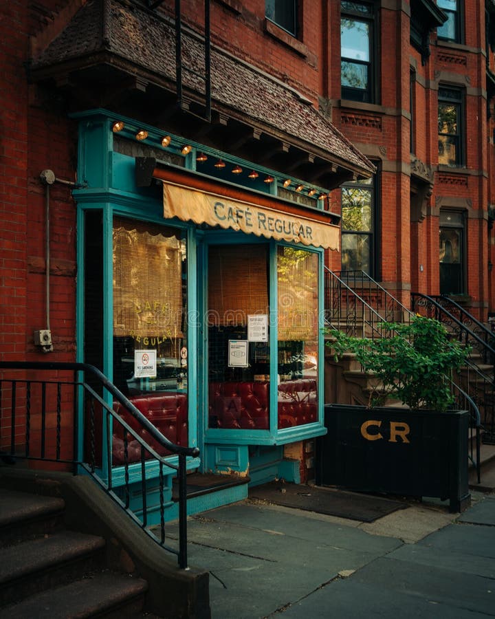 Cafe Regular, in Park Slope, Brooklyn, New York Stock Photo - Image of ...