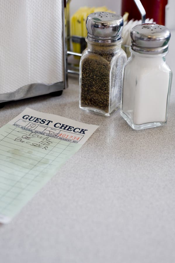 Cafe or Restaurant guest Check