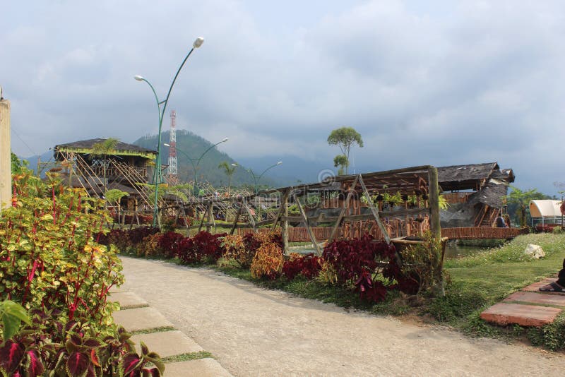 Cafe Sawah Park In Batu City  Indonesia Stock Photo 