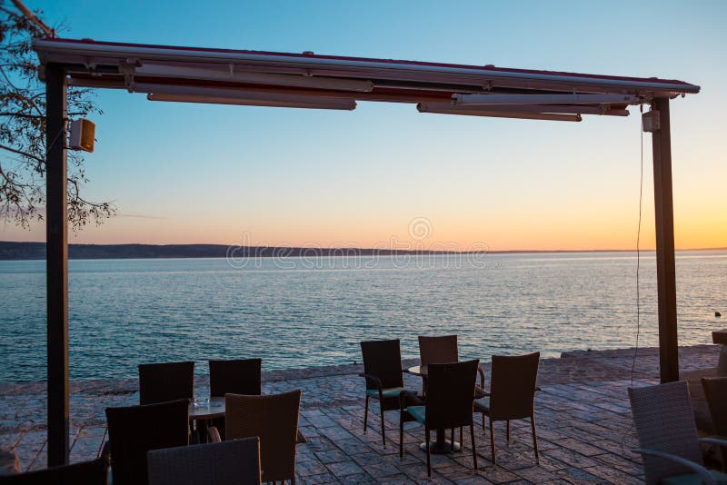 Cafe by the sea stock photo Cafe by the sea stock photo