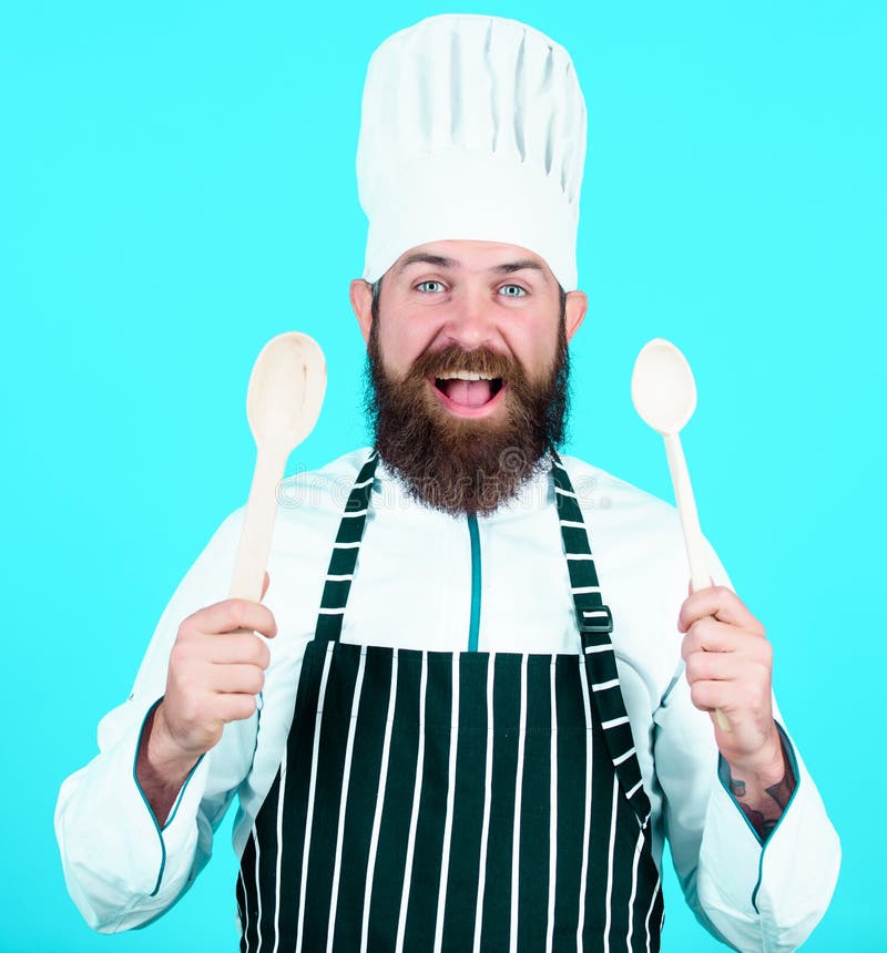 Cafe Service Vegetarian Mature Chef With Beard Bearded Man Cook In Kitchen Culinary Stock 