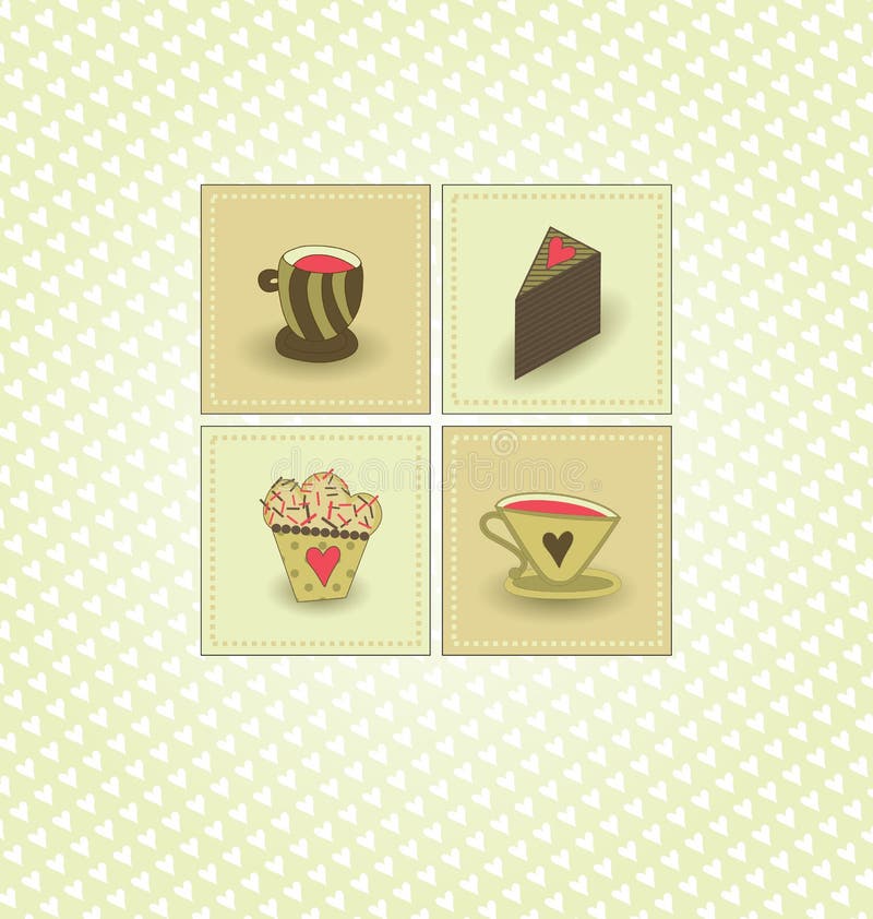 Cafe Vector Background stock vector. Illustration of pretty - 17802999