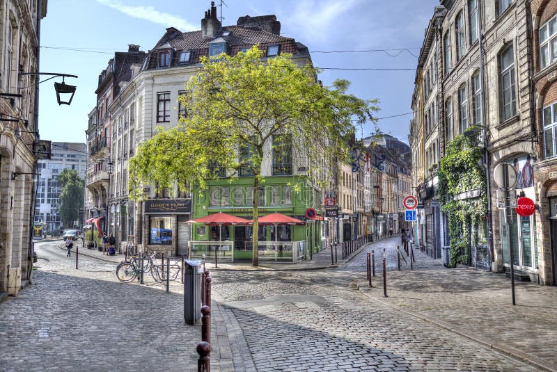 Cafes in the Old Part of Lille, France Editorial Photography - Image of ...