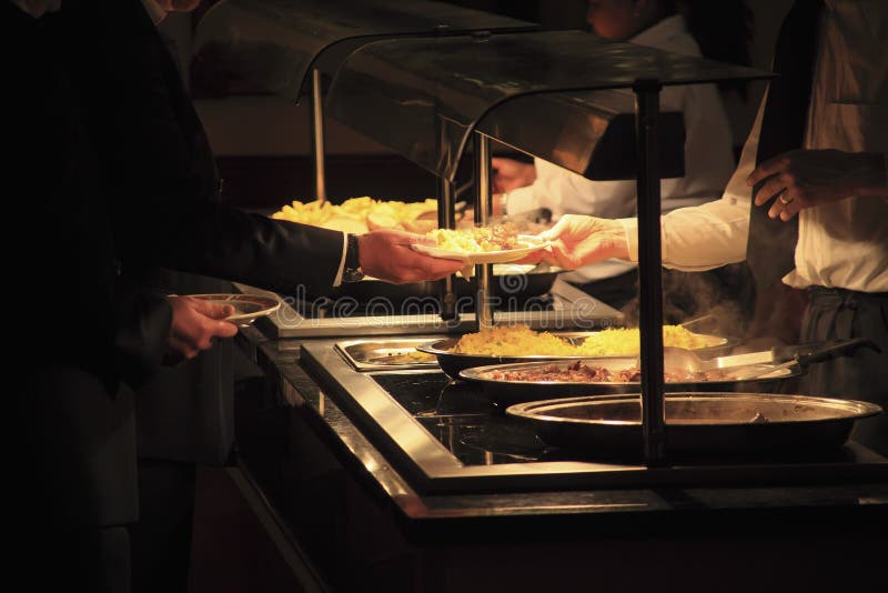 A cafeteria with fast food catering for customers